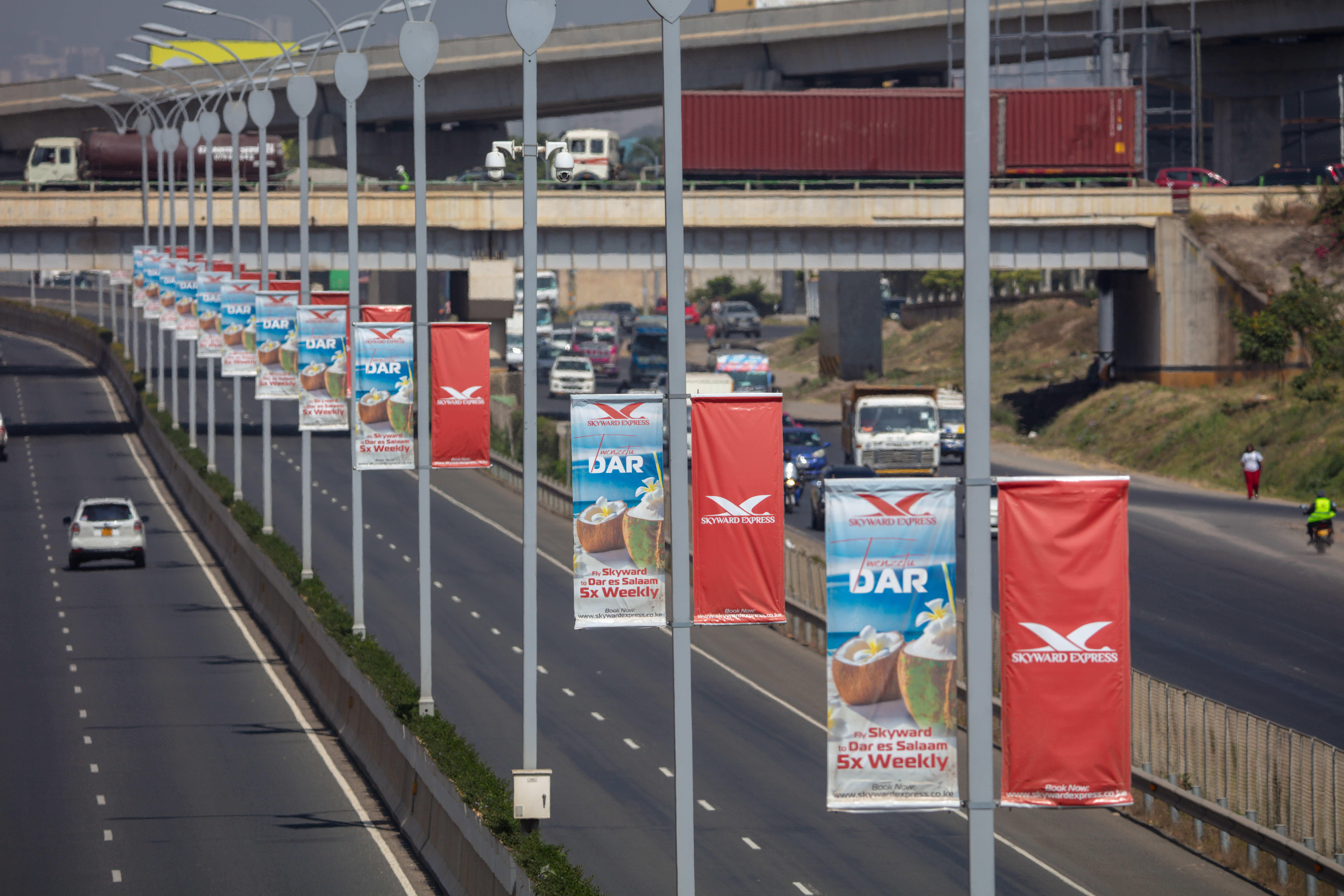 Street pole advertising